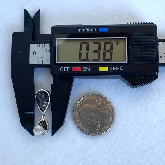 Sterling Silver 925 1" Scrollwork Dot Teardrop Pierced Dangle Drop Earrings - Picture 15 of 16